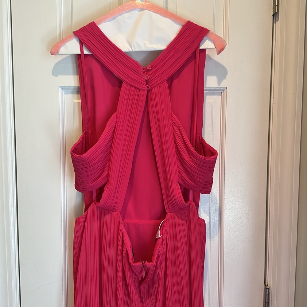 BCBGMaxAzria Pink Pleated Maxi Dress - Picture 3 of 6